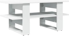 823261 vidaXL Кафе маса, бяла, 102x55x42 см, инженерно дърво