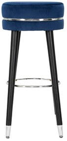Син тапициран бар стол (височина на седалката 74 cm) Paris – Mauro Ferretti