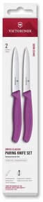 Victorinox - Комплект от 2 ножа за зеленчуци SWISS CLASSIC, 10 см, в лилаво