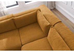 Ъглов диван в цвят горчица (променлив) Jeanne - Bobochic Paris