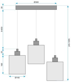 Пендел APP1820-3CPR NATURE BLACK