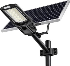LED димируема улична лампа KOBRA със сензор и соларен панел 400W/24000 mAh IP65 антрацит + дистанционно управление