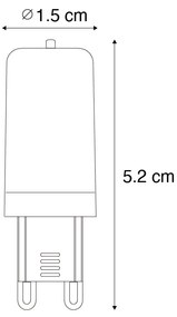 Комплект от 5 G9 димируеми LED крушки 3W 280 lm 2700K
