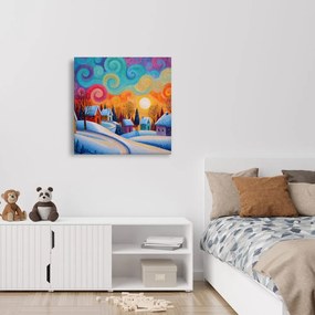 Картина на платно – Празнична вечер в планината