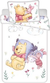 Памучно детско спално бельо за детско креватче 100x135 cm Winnie the Pooh "Pooh Hugs" – Jerry Fabrics