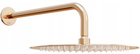 Mexen Slim душова гъба 25 см с душово рамо, розово злато - 79225211-60