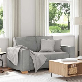 4104978 vidaXL Двуместен диван, облачно сив, 120 см, плат