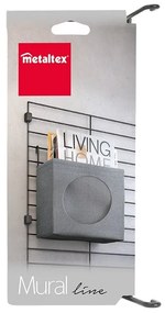 Сив текстилен компонент - кутия за съхранение 24x9 cm Mural – Metaltex