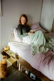 Кафяво борово двойно легло с решетка 160x200 cm Ziggy - Karup Design