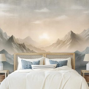 Самозалепващ тапет – Мъглива планинска панорама