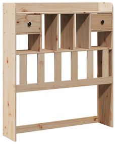 855523 vidaXL Табла за легло с място за съхранение, 90 см, масивна дървесина, бор