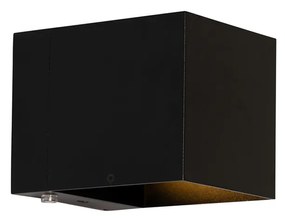 Стенна лампа черна с LED и сензорен димер акумулаторна - Joris