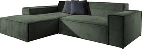 Γωνιακός καναπές Fubu-Prasino Skouro-Αριστερή