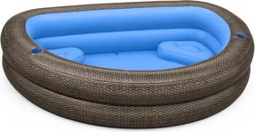 Надуваем семеен басейн Bestway TruPrint™ Wicker 54426