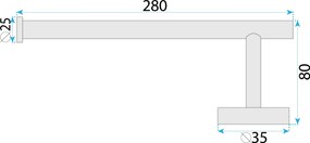 Закачалка за баня 39106 ORI Brush Copper