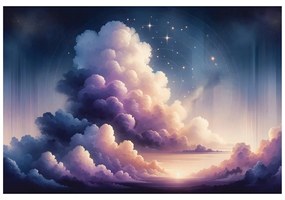 Тапет – Звездно небе над облачен пейзаж