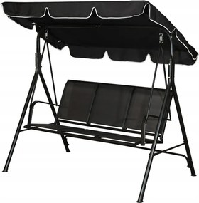 Голяма черна люлка с балдахин