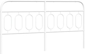 377203 vidaXL Метална резервна табла за легло, бяла, 193 см