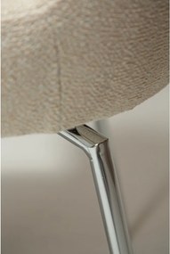 Кремав тапициран трапезен стол Glam – DAN-FORM Denmark