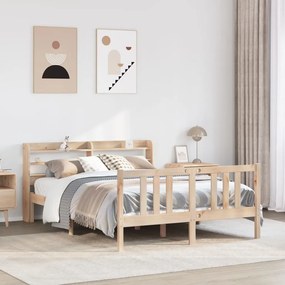 3306708 vidaXL Рамка за легло с табла, 120х200 см, бор масив