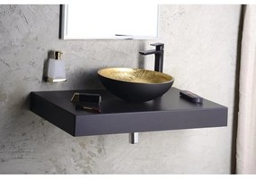 Матово-черна стояща батерия за мивка Spy – Sapho