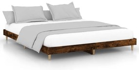 832050 vidaXL Рамка за легло без матрак опушен дъб 120x200 см инженерно дърво