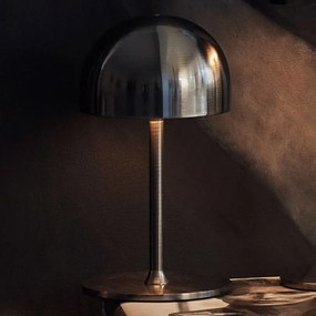 Тъмносива LED настолна лампа с дистанционно управление с метален абажур (височина 22 cm) Tim – Sirius