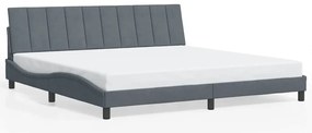 3207868 vidaXL Рамка за легло без матрак Hanko, тъмносива, 200x200 см, кадифе