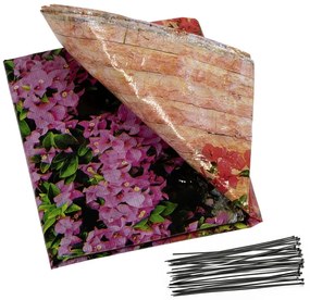 Пластмасов параван за балкон 500x85 cm Flowers - Maximex