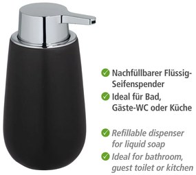 Черен керамичен дозатор за сапун Badi - Wenko