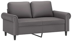 359501 vidaXL 2-местен диван, сив, 120 см, изкуствена кожа