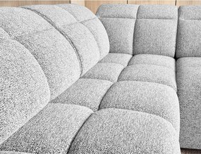 Светлосив разтегателен ъглов диван с място за съхранение от букле (ляв ъгъл L форма) Falconn – ELTAP