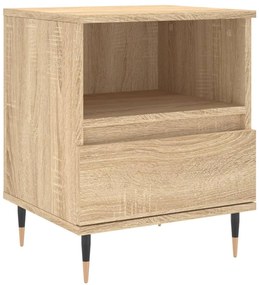 830610 vidaXL Нощно шкафче, сонома дъб, 40x35x50 см, инженерно дърво