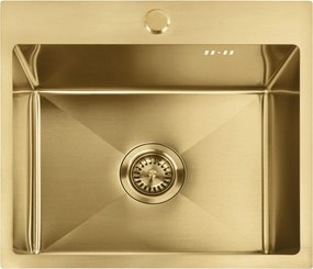 Стоманена мивка Leo 50 BRUSH GOLD