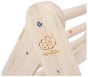 Пиклер триъгълник от масивен бор в естествен цвят 60x60x60 cm Montessori – Meowbaby