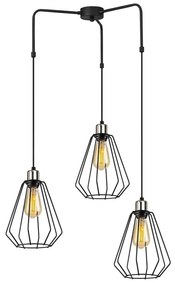 Черно метално висящо осветително тяло Opviq lights Mathaios - Opviq lights