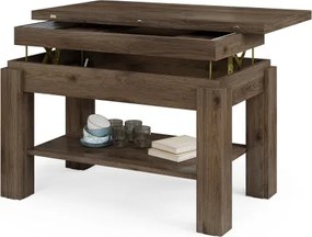 БРАВО Елегантен Орех - РАЗТЕГАТЕЛНА ХОЛНА МАСА С ПОВДИГАЩ МЕХАНИЗЪМ И С РАФТ