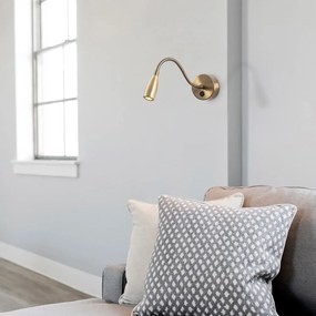 LED стенна лампа в златисто Reading – Opviq lights