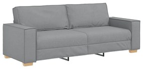 4104990 vidaXL 3-местен диван, светло сив, 180 см, плат