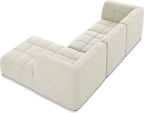 Бежов ъглов диван от прежда с примки от букле (десен ъгъл) Aloha – Makamii