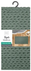 Зелен килим за баня 50x80 cm Ariel – douceur d'intérieur