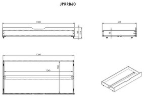 Бял детско легло за подрастващи от масивен бор с място за съхранение и включен матрак с подматрачна рамка Jumper – Vipack