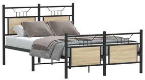 4106808 vidaXL Рамка за легло без матрак сонома дъб 120x200 см инженерно дърво