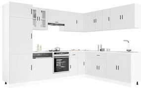 3314991 vidaXL Комплект кухненски шкафове от 14 части Porto, инженерно дърво