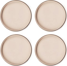 Бежови глинени чинии в комплект 4 бр. ø 22 cm Terra Rondo – Bonami Selection