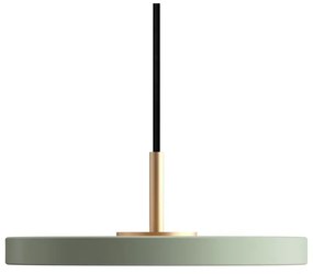 Светлозелена LED лампа за окачване с метален абажур ø 15 cm Asteria Micro - UMAGE