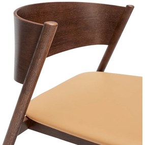 Тъмнокафяво кресло Oblique – Hübsch