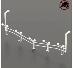 ЗАКАЧАЛКА ЗА ВРАТА TEKNO TEL MG-086W , с 5 куки , бяло