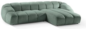 Светлозелен ъглов диван (десен ъгъл) Diana – Micadoni