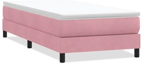 3315812 vidaXL Box Spring легло без матрак розово 90x210 cm кадифе